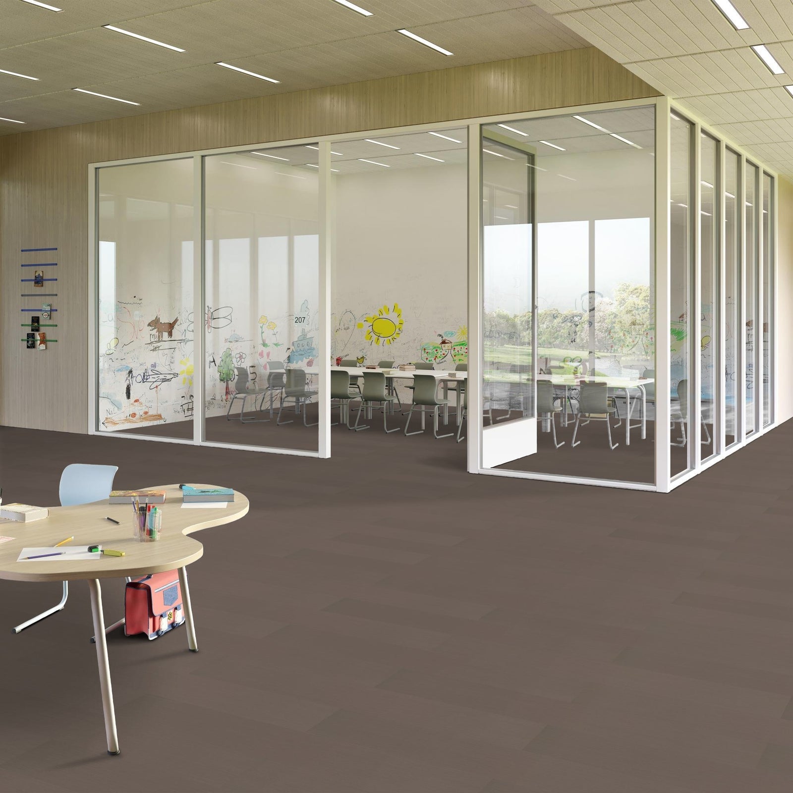 4mm Click 7x48 Vinyl Plank - Taupe - 53211