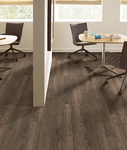 4mm Glue Down 7x48 Vinyl Plank - Dark Brown Chestnut - 53319