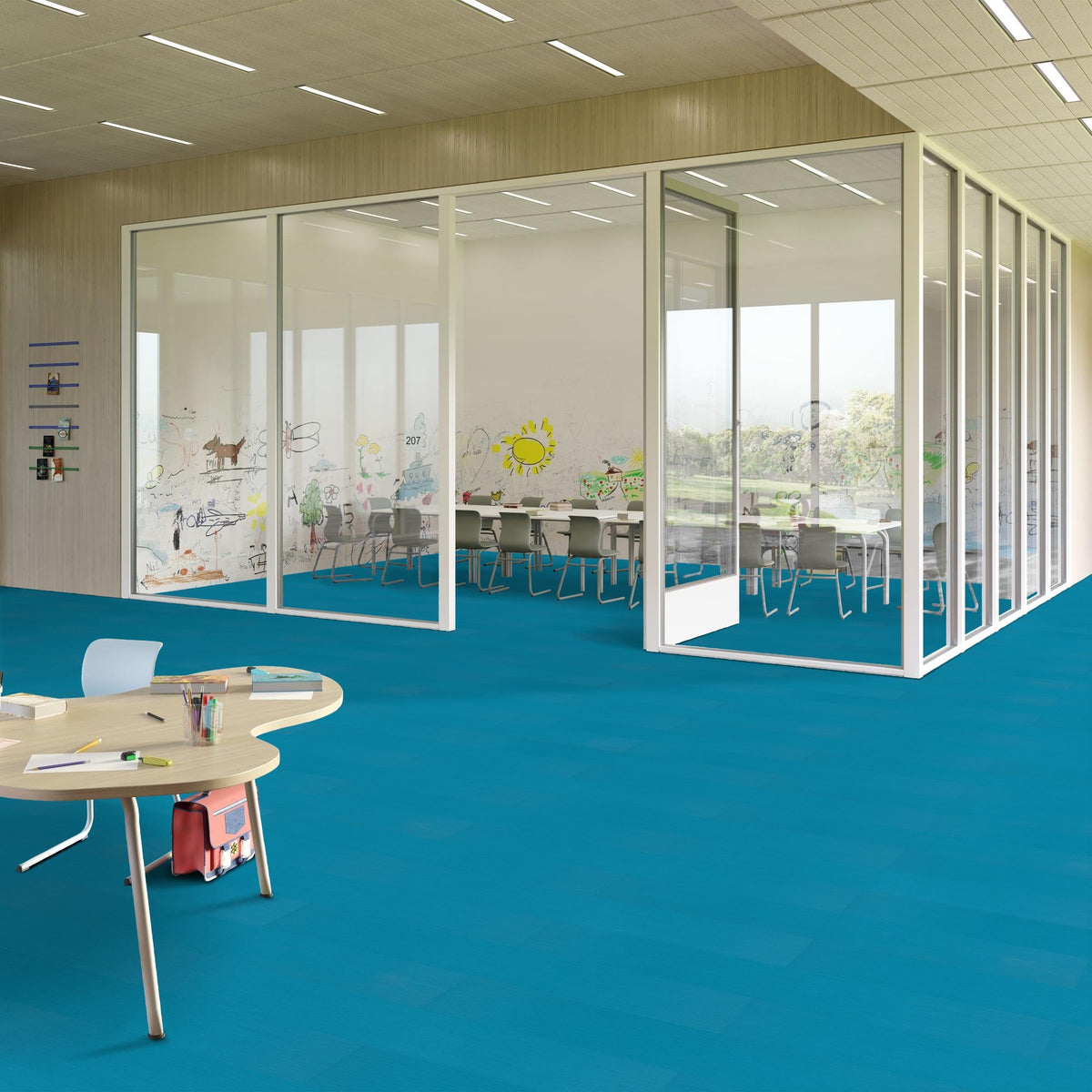 4mm Click 7x48 Vinyl Plank - Cyan - 53202