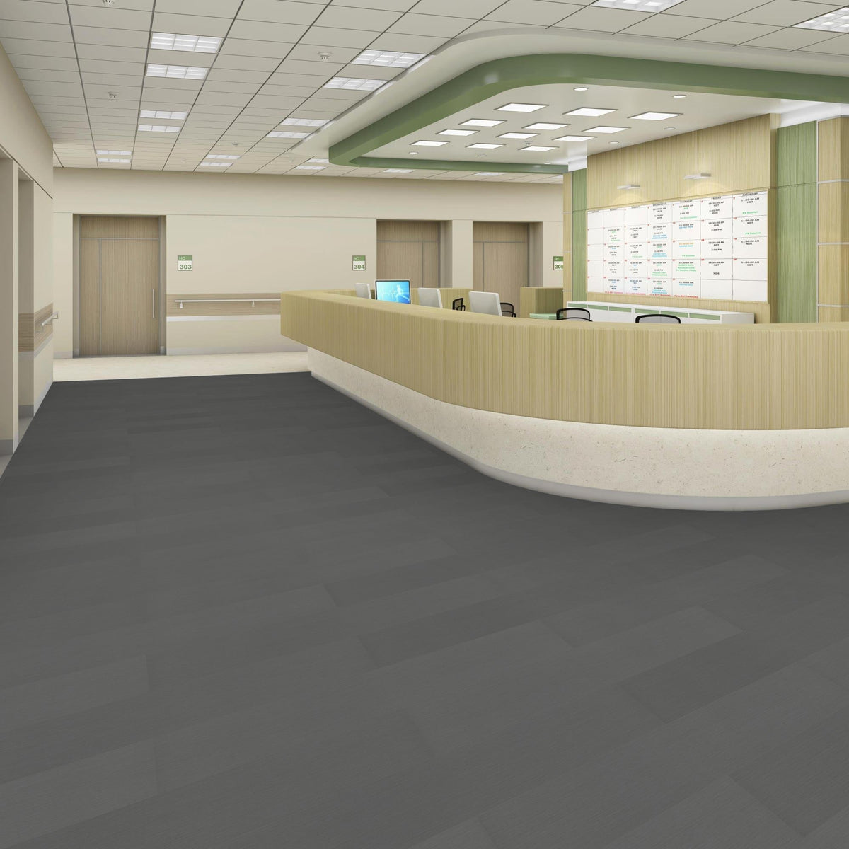 4mm Click 7x48 Vinyl Plank - Charcoal - 53210