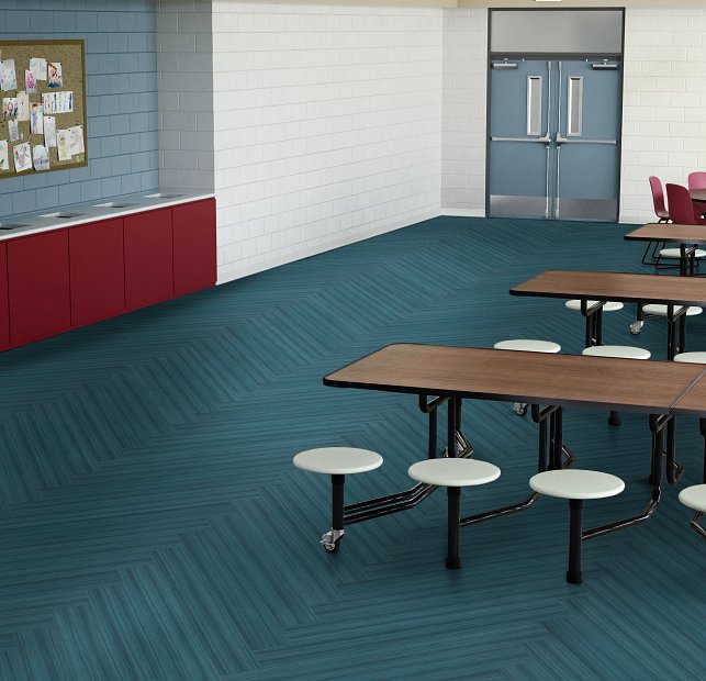 4mm Glue Down 7x48 Vinyl Plank - Turquoise - 53293