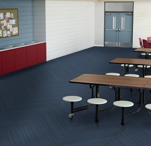 4mm Glue Down 7x48 Vinyl Plank - Indigo - 53295