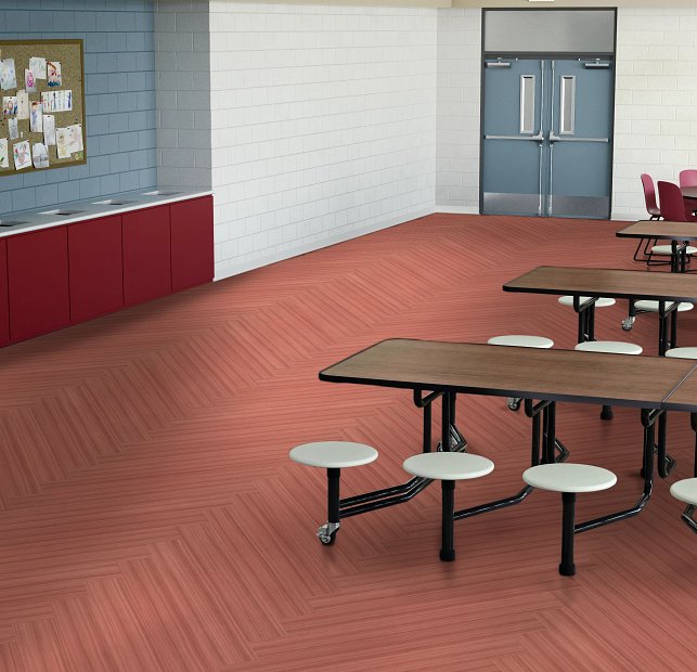 4mm Glue Down 7x48 Vinyl Plank - Coral - 53303