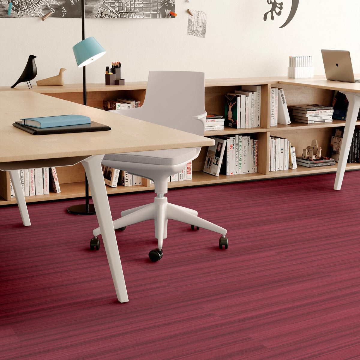 4mm Glue Down 7x48 Vinyl Plank - Garnet - 53310