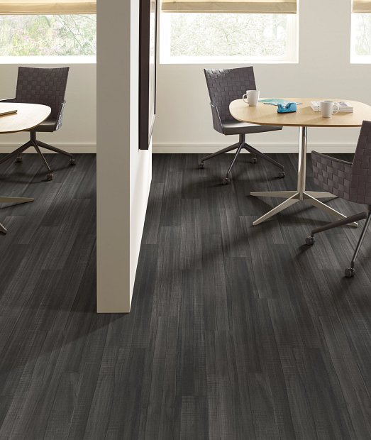 4mm Glue Down 7x48 Vinyl Plank - Black Cloak - 53314 - Nance Floors