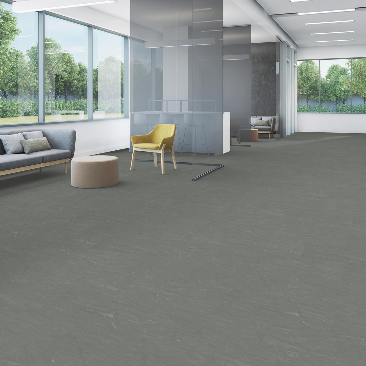 2mm Glue Down 12x24 Vinyl Tile - Haze - 53709