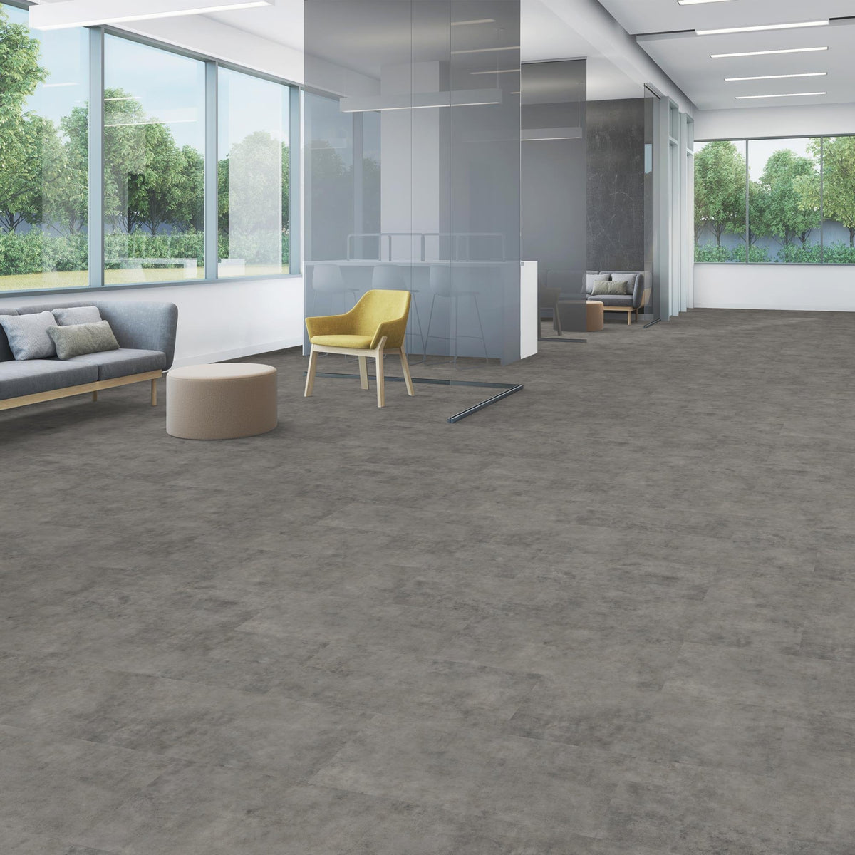 2mm Glue Down 12x24 Vinyl Tile - Ash - 53710